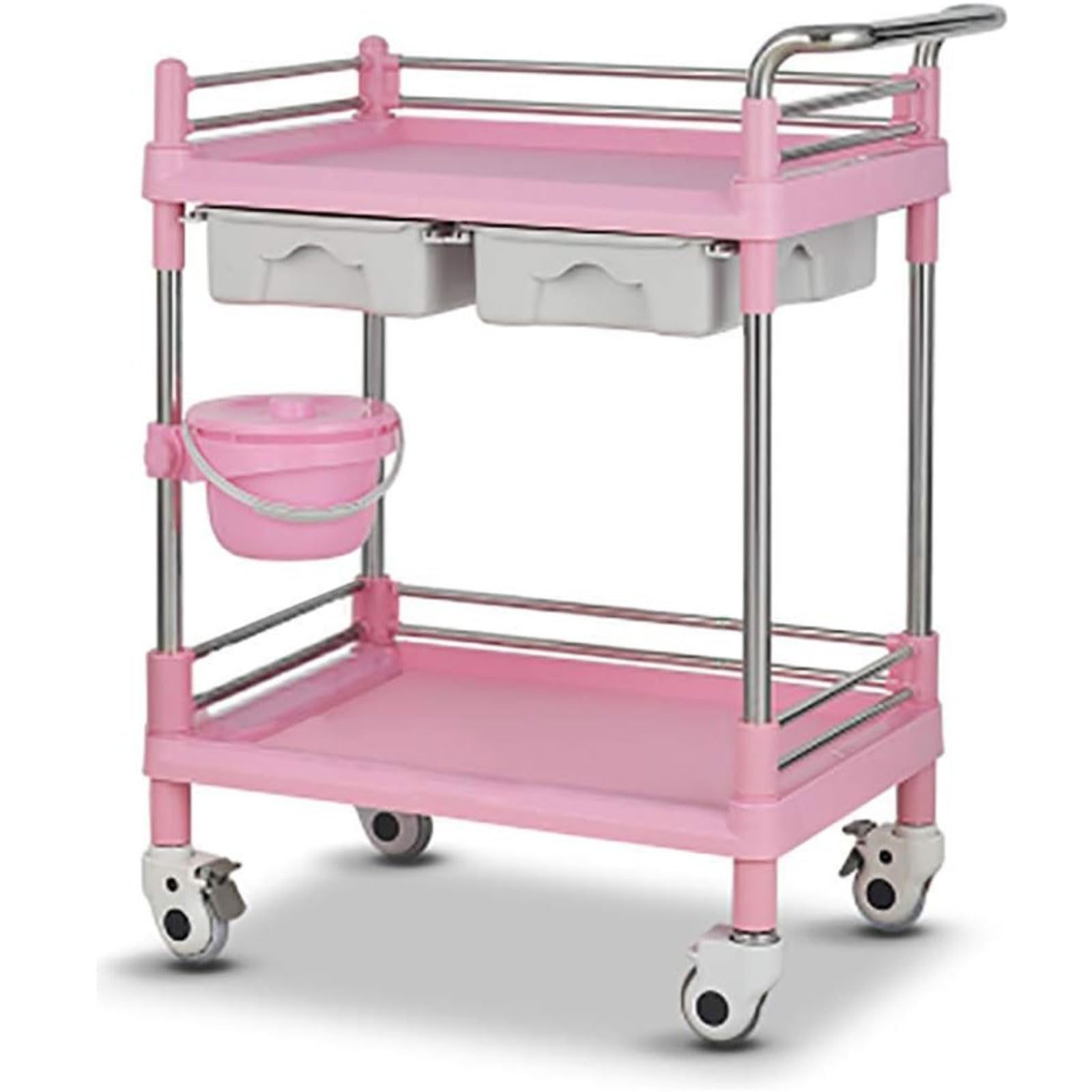 Amazon｜モバイルピンクトロリーカートエステティシャンカートダート